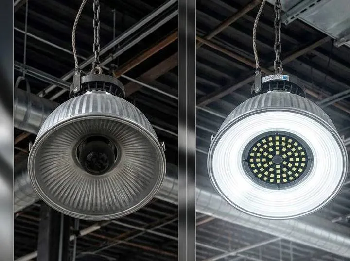چراغ تبدیل‌شده با جایگزینی برد LED